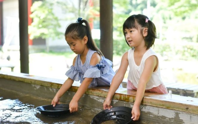 【日本初の産金地】天平ろまん館 本気採り 砂金採り 体験60分コースペア券 / 砂金採り 体験 体験チケット 歴史