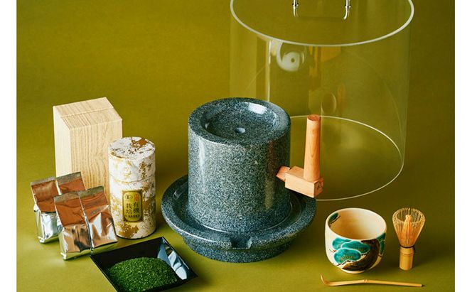 播磨園 有機宇治碾茶 ー抹茶が挽ける石臼セットー（京都府宇治田原町