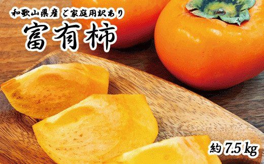 【ご家庭用わけあり】和歌山秋の味覚　富有柿　約7.5kg 【uot719A】