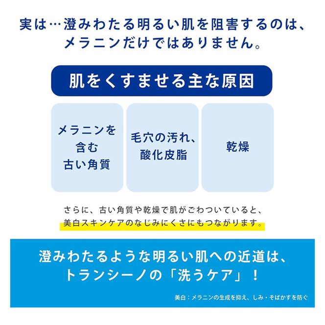 トランシーノ薬用クリアウォッシュEX 100g １本 洗顔 洗うケア 肌荒れ防止 くすみ感ケア うるおい 毛穴 透明感 保湿 トランシーノ 第一三共