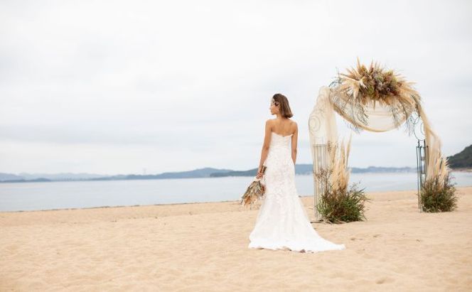 玉野市 WEDDING オールイン プラン 人前 挙式 ダイヤモンド 瀬戸内 マリン ホテル 結婚式 ウエディング チャペル 記念 思い出 衣裳 着付け ヘアメイク ブーケ  チケット 瀬戸内海 ダイヤモンド瀬戸内マリンホテル 海 景色 白 ドレス セット 
