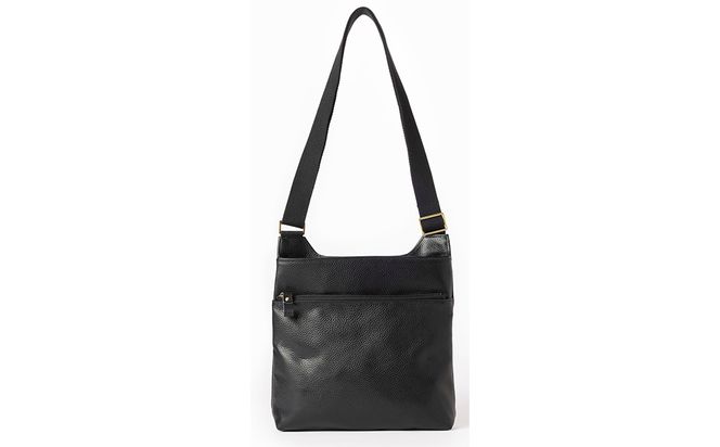 豊岡工房 軽量 牛革ボディショルダーバッグ（4383）黒 / ショルダーバッグ スリム 大容量 ユニセックス 柔らかい シュリンク牛革 メンズ レディース かばん カバン バッグ 鞄 国産 日本製 小田清株式会社