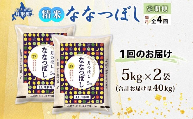 米 ななつぼし 定期便 4ヵ月連続4回【 数量限定 限定寄附額 】 令和7年産 北海道 月形町産 10kg(5kg×2袋) 白米 お米 こめ コメ おこめ  特A 北海道産 北海道米