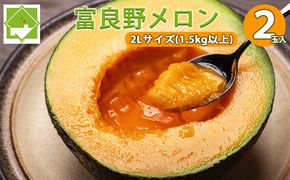 【2026年夏発送】北海道 富良野メロン 2Lサイズ 2玉 計3kg以上 メロン フルーツ 果物