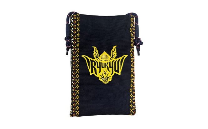 琉球ゴールデンキングス×知花花織 サコッシュ (ネイビー) 琉球 キングス グッズ メンズ レディース 沖縄市 / 知花花織事業協同組合[BCBW001-01]