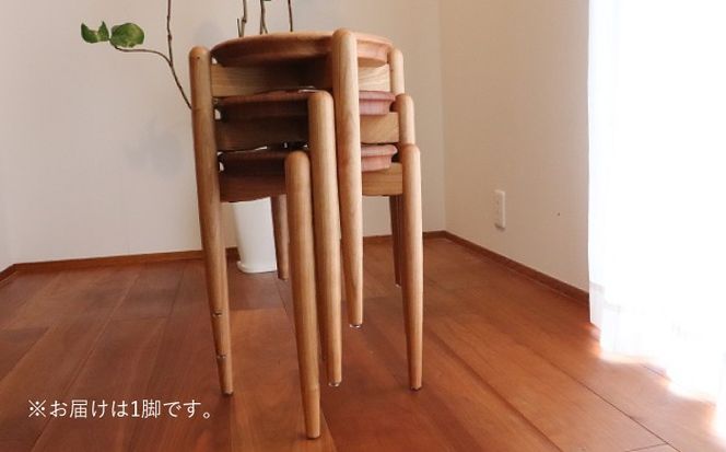 スタッキングスツール / 木工 スツール 椅子 無垢 ニヤトー チェリー / 糸島市 / 家具工房 橙[AZF014]