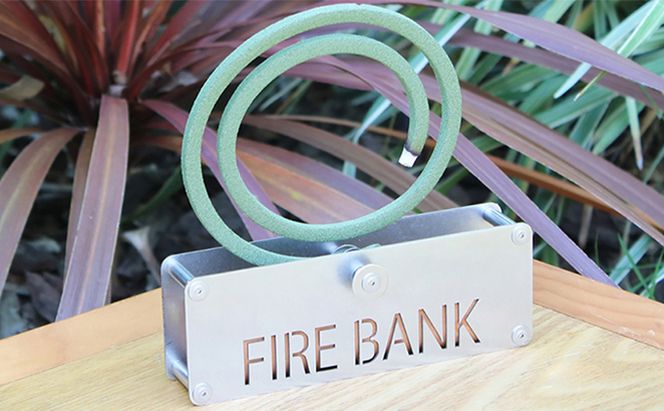 FIRE BANK 蚊取り線香ホルダー『銀船（ぎんふね）』バーベキュー BBQ ハイキング 殺虫 ソロキャンプ  アウトドア 防虫 登山 人気 厳選 袋井市 雑貨 日用品 