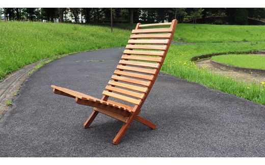 《 受注生産 》 天然木 ハイバック チェア 1脚 【 小 】 組み立て式 木製 デッキチェア インテリア アウトドア キャンプ テラス 庭 家具 日用品 椅子 イス 収納 省スペース [DP002us]