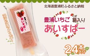 北海道 豊浦町 いちご アイス バー 24本 TYUN022