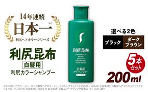 【 5本入 】 利尻 カラー シャンプー ダーク ブラウン 糸島 / 株式会社ピュール [AZA027] 白髪ケア 美容