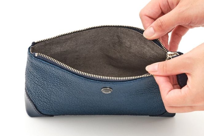 SOMES RE-35 ポーチ (ブルー) [ソメスサドル 北海道 砂川市 12260854] 小物入れ メンズ レディース 小さめ 本革 革 レザー 革製品 小物 ブルー