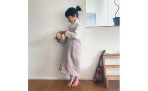 こどものリネンエプロン（M） ファッション 雑貨 日用品 子供服 キッズ 