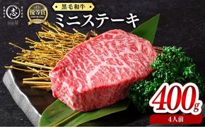 鹿児島県産黒毛和牛ミニステーキ(4人前400g/100g×4枚) b3-024