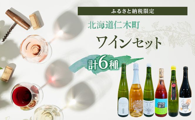 【北海道仁木町 ふるさと納税限定ワインセット】ワイン 6本 セット [ お酒 酒 果実酒 晩酌 葡萄 ぶどう ブドウ 料理 食事 お祝い 北海道 仁木町 ]