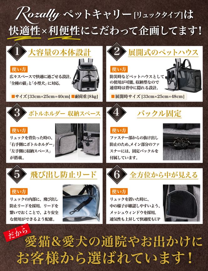 【猫びより掲載】 ペットリュック ペットキャリーリュック 【kw0286-0013】