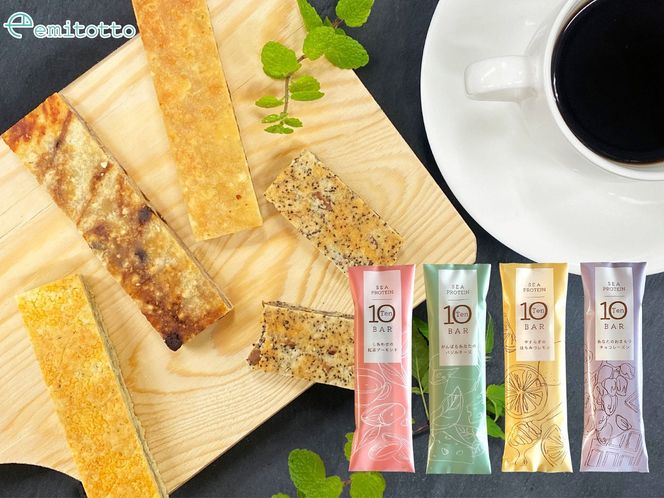 【定期便全4回】鐘崎　魚と大豆のWたんぱく質 「シープロテイン10BAR（12本セット）」４種の味を楽しめる【 低カロリー タンパク質 たんぱく質 栄養補助食品 ダイエット お菓子 おやつ ひな祭り こどもの日 母の日 父の日 お中元 敬老の日 お歳暮 七五三 】 041009_AG016