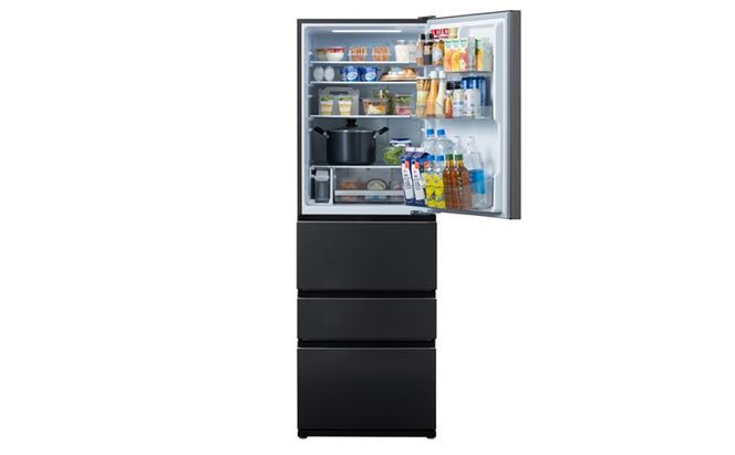 冷凍冷蔵庫 370L 自動製氷機能付 IRSN-I37A-B ブラック 冷蔵庫 370L アイリスオーヤマ 冷凍冷蔵庫 冷凍室が大きい 2段冷凍室 ファン式 自動霜取り 霜取り不要 野菜室 真ん中 急冷モード 右開き 二人暮らし 家庭用 まとめ買い 大凍量