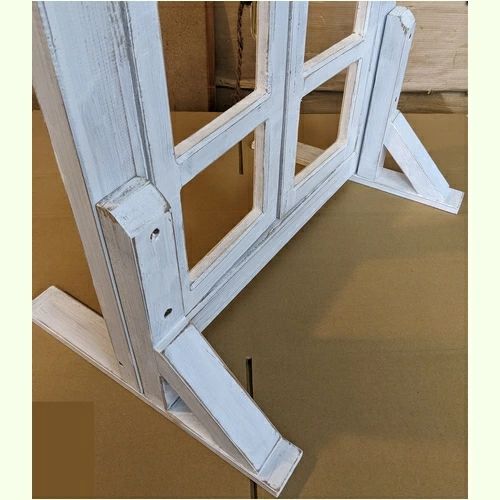 エイジングアンティーク調 フェイク窓のオブジェ　自立固定用スタンド（オプションのみ） ［161P25］ エイジングアンティーク調 フェイク窓 オブジェ 自立固定用スタンド 専用スタンド スタンド エイジング調ホワイト 部材セット オプションのみ 木材 ガーデニング インテリア エクステリア 愛知県 小牧市 送料無料