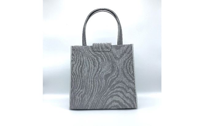 珠陽工芸トートバッグ　牛革コンビ白木目紋様　鞄 カバン レディース 東京 工芸品 自立型 牛革 ファッション 洋装 和装 雑貨