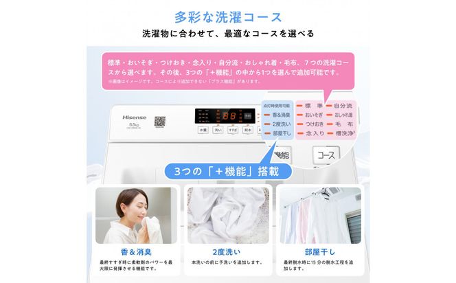 Hisense ハイセンス 洗剤自動投入 洗濯機 【設置費込み】5.5kg スリム 1-2人用  最短15分洗濯  シャワー水流 激流洗浄 予約機能  省エネ ホワイト/ホワイト HW-G55XL-W 人気 おすすめ 家電 送料無料 141305_KC77