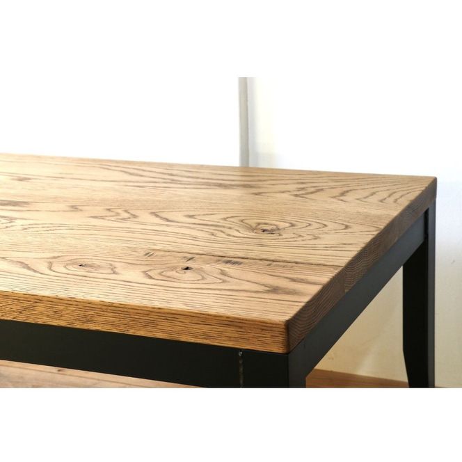 極厚ホワイトオーク無垢材のローテーブル  	Z123