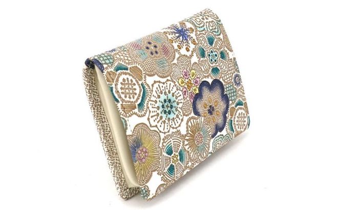 【文庫屋大関】箱まち小銭入れ 春らんまん〈瑠璃〉【皮革工芸品】 革製品 工芸品 民芸品 牛革 財布 小銭入れ 小物入れ お祝い ギフト プレゼント 墨田区 東京都