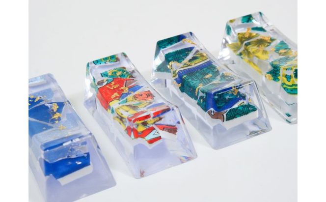 九谷焼のかけらを再生した箸置き HASHI STAND 4点セット (02 混合)