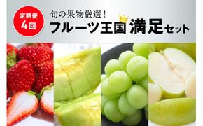 【先行予約／フルーツ定期便4回】旬の果物厳選！京丹後フルーツ王国満足セット（完熟イチゴ・メロン・完熟ブドウ＆シャインマスカット食べ比べ・二十世紀梨）（2026年2月中旬～発送） YK00516
