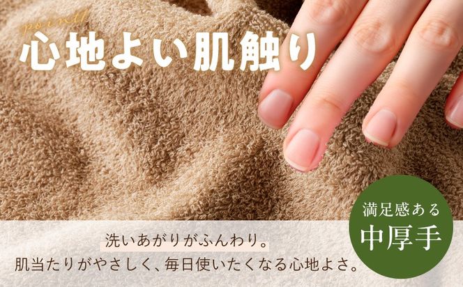 099H3812 コンパクトバスタオル 6枚 カプチーノ【速乾 中厚 ロングヘアにも最適 泉州タオル 国内製造 国産 吸水 普段使い シンプル 日用品 家族 ファミリー】