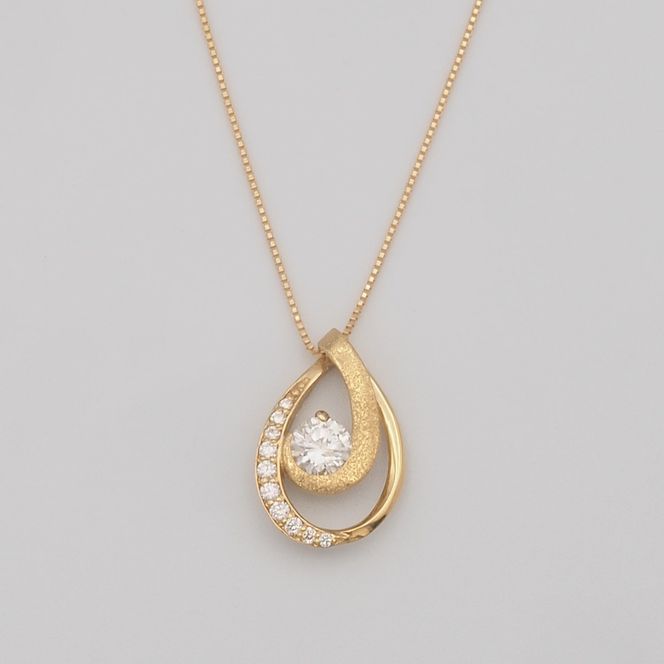 K18 0.3ctUP ダイヤモンド ペンダントネックレス　 HH-019761 SWBT021-k18