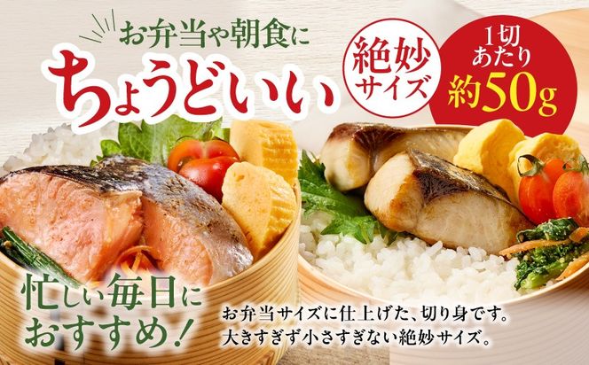 G3802 【お弁当サイズ】さわら&銀鮭 切身 計40切れ（各約50g×20切れ） 【小分け 漁師 さけ サケ 手切り  泉州 鰆 切り身 弁当 朝食 時短 訳あり サイズ不揃い 規格外 冷凍食品 】