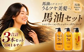 馬油セット（シャンプー・コンディショナー・ボディソープ　各１本）[D-055001] | レディース メンズ ばゆ ばーゆ バーユ 美容 コスメ 富山県 滑川市