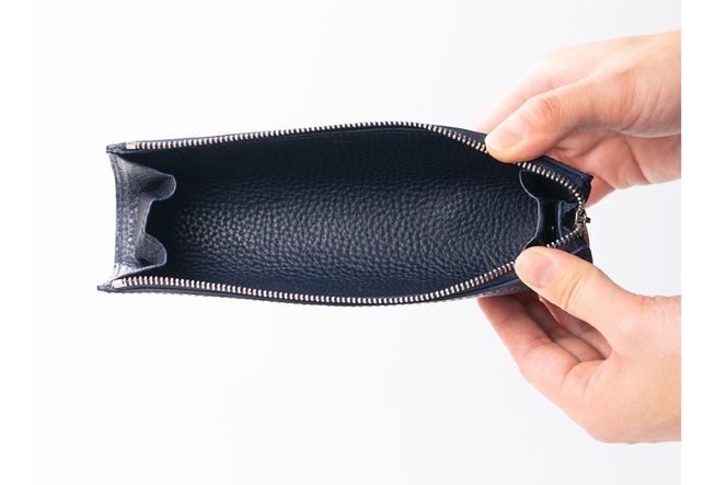 SOMES GL-13 ペンケース ネイビー [ソメスサドル 北海道 砂川市 12260954-b] ソメス 本革 革 革製品 レザー 筆箱 ケース ポーチ