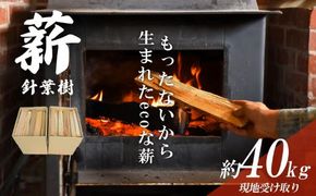 「きこりの薪」針葉樹（現地受け取り）10箱（約40㎏）