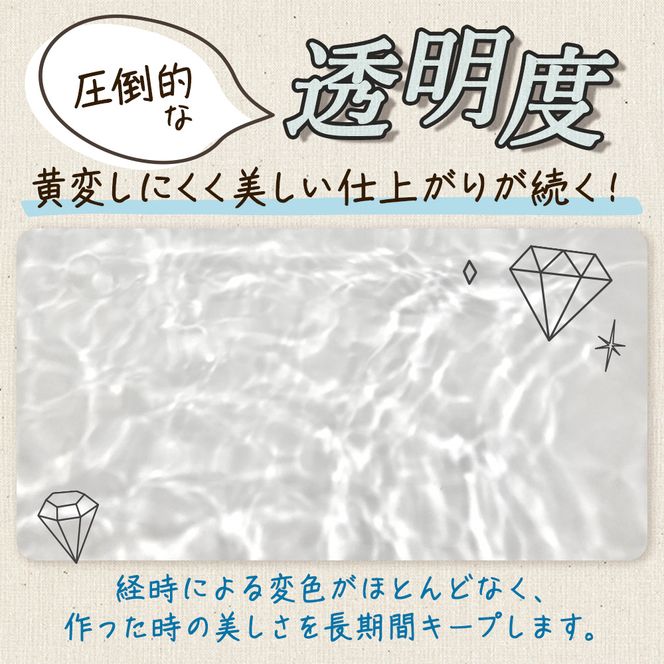 UV‐LEDレジン液　低粘度タイプ　100g入り×5本セット　手芸用クラフトUVレジン