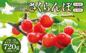 【先行予約：2027年6月下旬以降発送】令和9年産 さくらんぼ【LM～2Lバラ詰め】180g×4【余市ふるさと納税推進センター】_Y160-0001