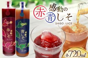 AJ308 感動の赤しそジュース 瓶 720ml 感動の青しそジュース 瓶 720ml [ しそジュース 紫蘇ジュース 赤しそ 青しそ 長崎県 島原市 ]