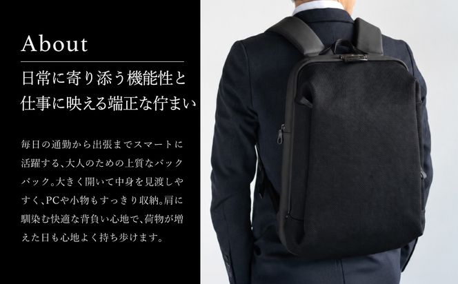 トンドブレンド バックパック ネイビー FW03-105 / リュック リュックサック ビジネスリュック ワンタッチ開閉 荷重分散 キーロック 防水 キャリー通し メンズ レディース バッグ かばん カバン 鞄 tondo アートフィアー