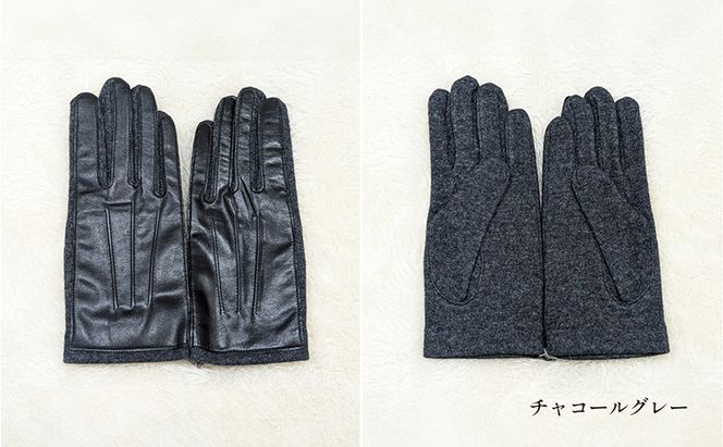 カシミヤ混　羊革メンズグローブ 手袋 グローブ メンズ カシミヤ 羊革 礼装 東かがわ市 雑貨 日用品 ファッション小物 