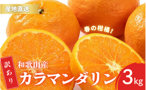 【先行予約】訳あり 有田 カラマンダリン なつみ 春のみかん 2S～3Lサイズ混合 3kg【2025年4月上旬～5月上旬までに順次発送予定】/ みかん フルーツ 果物 くだもの 蜜柑 柑橘【ktn038】