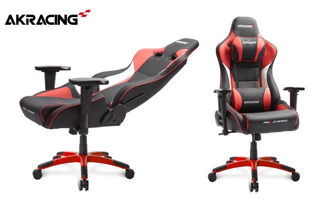 099H3546 AKRacing Pro-X Gaming Chair (Red) JP エーケーレーシング ゲーミングチェア（ヘッドレスト・ランバーサポート付き）