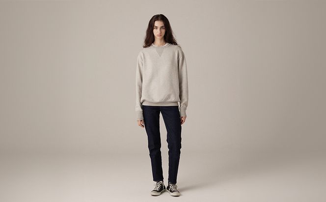 ニット アンユースレス クルーネックスニット 服 洋服 ファッション 耐久性 上品 コーマ糸 無撚糸コットン 洗濯可能 墨田区 東京都