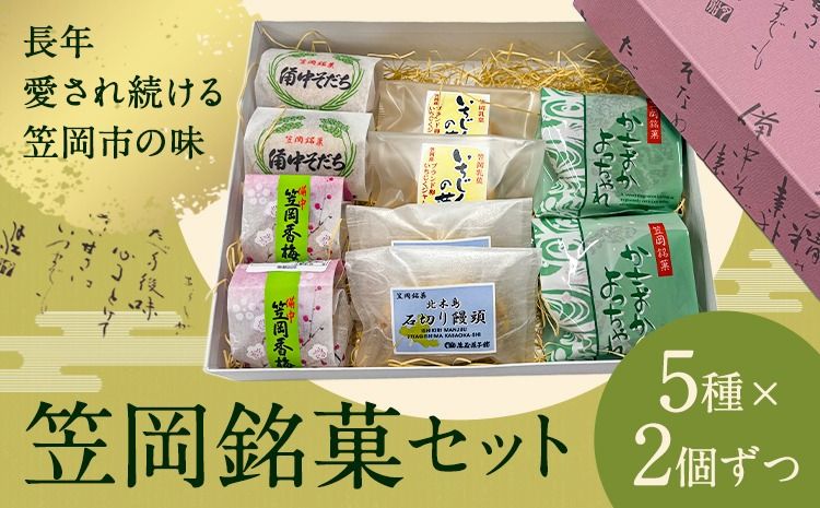 お菓子 笠岡 銘菓 セット 5種 × 2個ずつ 藤屋菓子舗 [30日以内に出荷予定(土日祝除く)]岡山県 笠岡市 お菓子 和菓子 饅頭 最中 詰め合わせ スイーツ---F-27---