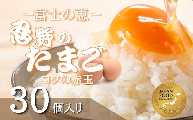 富士山の恵“忍野のたまご“‐コクの赤玉‐30個入　KC001