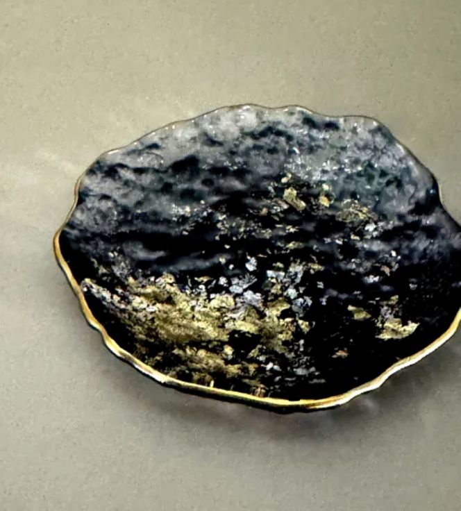 豆皿 口金ロック グラデーションブラック ［NF165］ 303446_CU90077VC04