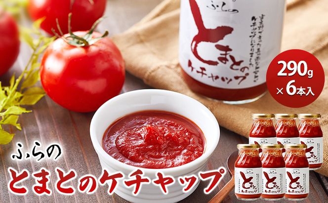 ふらの とまとのケチャップ 290g×6本入(調味料 加工品 ケチャップ トマト ソース 北海道 送料無料 道産 富良野市 ふらの)