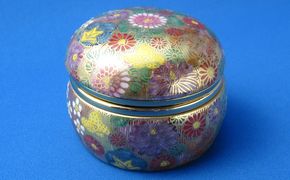 九谷焼オルゴール　花詰 a05 焼き物 民芸品 工芸品 雑貨 