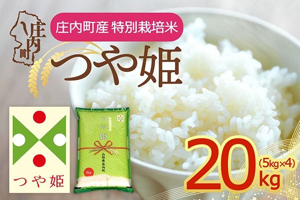 【令和8年産】庄内町産 特別栽培米 つや姫 20kg 5kg×4袋 余目産 余目町農協 あまるめ ブランド米 米 国産 単一原料米 山形 庄内平野 庄内