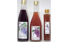 ぶどう農家浅桑園のこだわりぶどうジュースと巨峰のお酢セット 果汁飲料 野菜飲料 ブドウ たれ ドレッシング 果実酢 