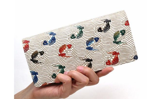 【文庫屋大関】束入れ 荒磯【皮革工芸品】 財布 お札 お札入れ 長財布 カード 小銭 牛革 手作り 日本製 墨田区 東京都